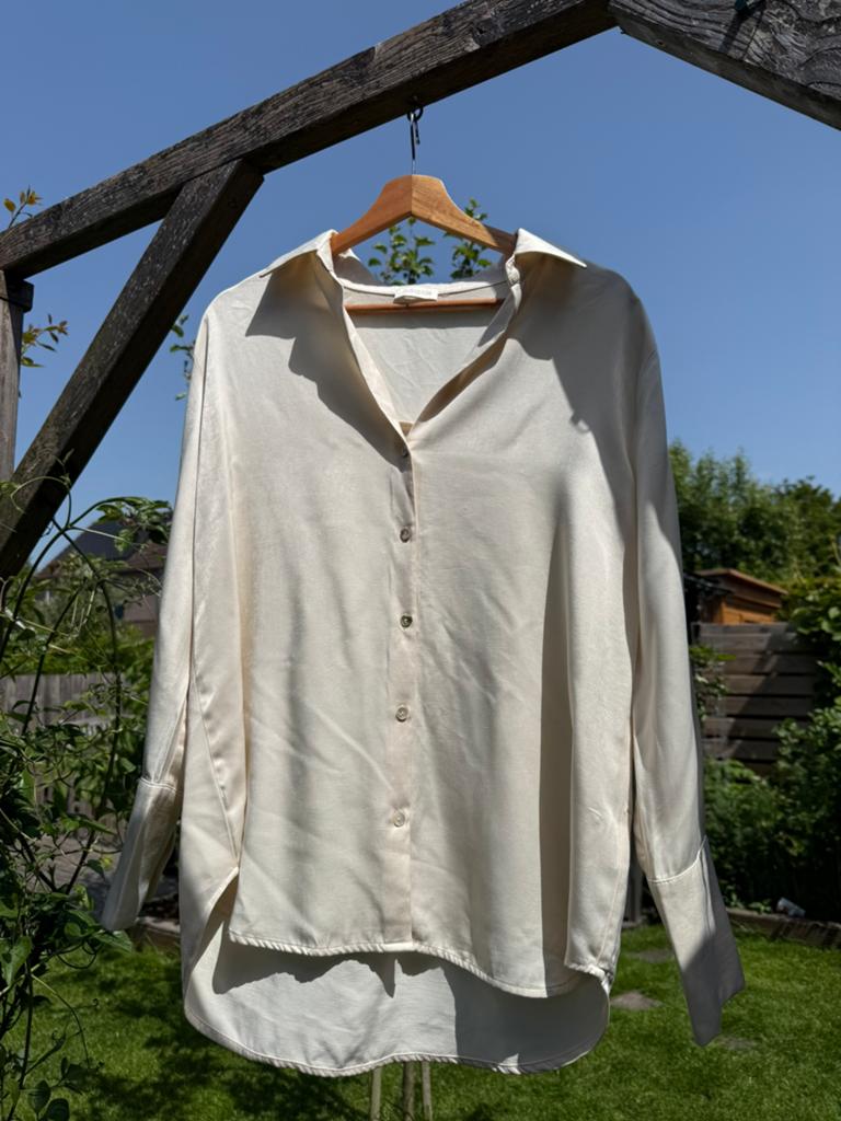 Blouse creme kleurig v J C Sophie maat 36, Verzenden, Gedragen, Maat 36 (S), Beige