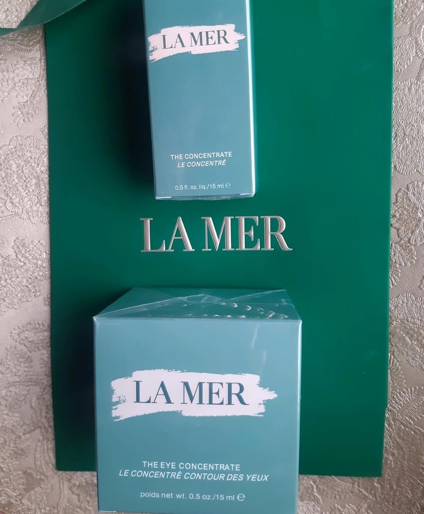 LA MER SET: serum + oogcrème, Ophalen of Verzenden, Zo goed als nieuw, Ogen