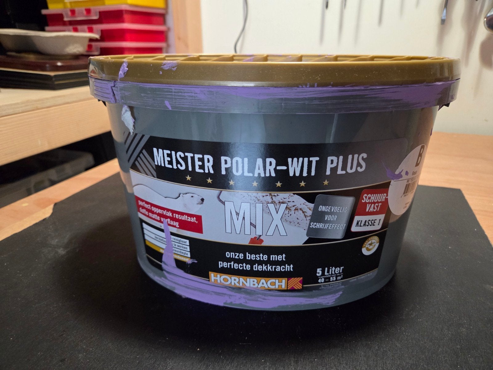 2,5 liter muurverf, lichte paars tint, gratis af te halen, Ophalen