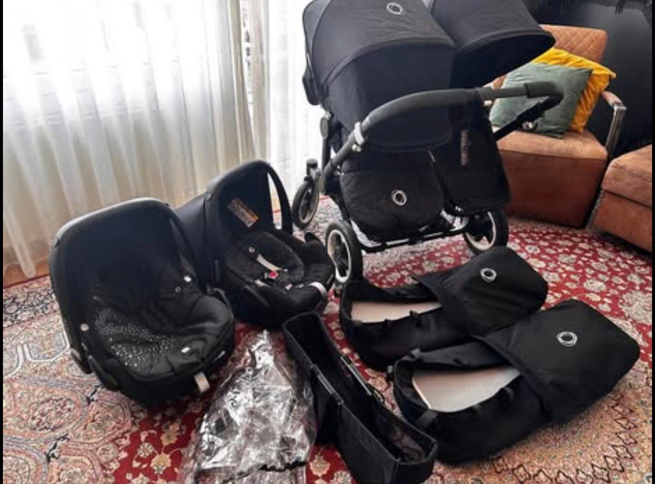 Bugaboo Donkey Duo complete kinderwagen., Kinderwagen, Ophalen of Verzenden, Zo goed als nieuw, Duowagen