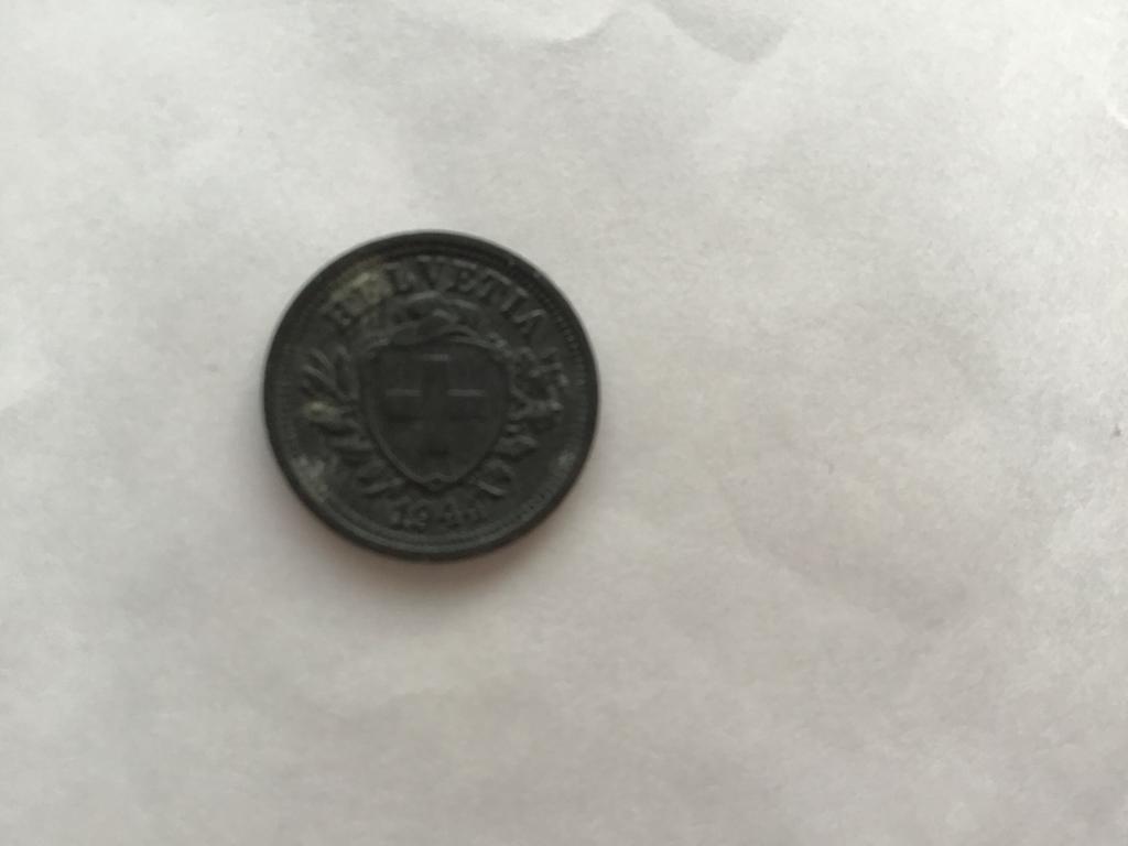 Zeldzame Zwitserse 1 Centime munt 1944, Ophalen of Verzenden, Overige landen, Losse munt