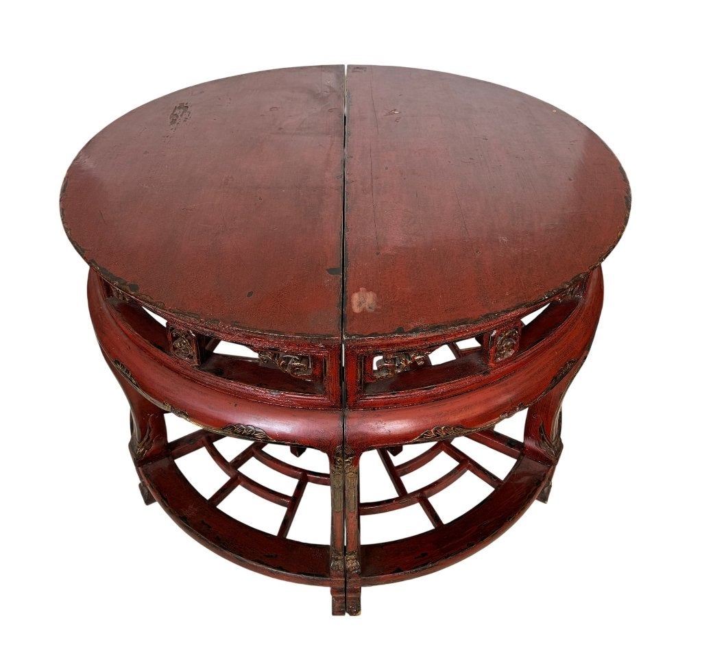 68. Roodgelakte tafel, China, consoletafels, circa 1900, Ophalen