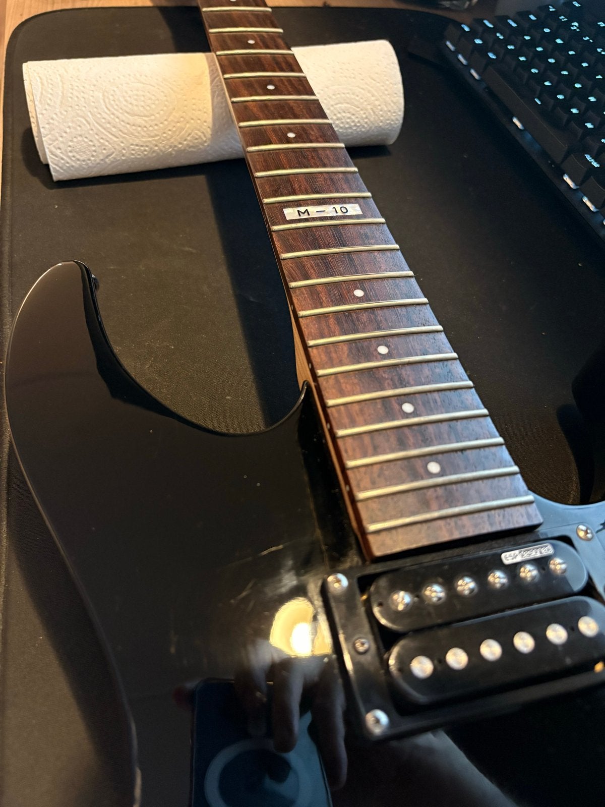 ESP LTD M-10 elektrische gitaar - Zwart, beginnersmodel, Ophalen of Verzenden, Gebruikt, Solid body, Overige merken