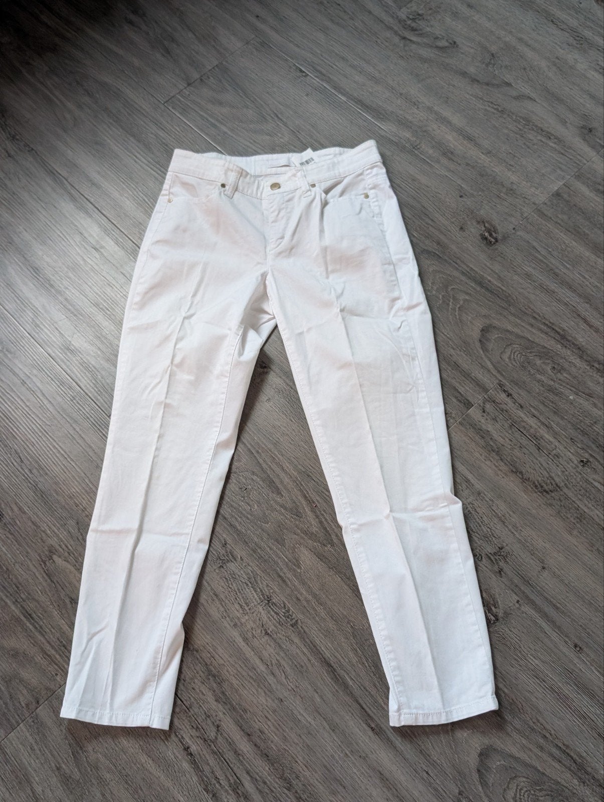 Witte Cambio Piera Short Broek met Ritsen - Maat 36 (S), Cambio, Kort, Wit, Ophalen of Verzenden