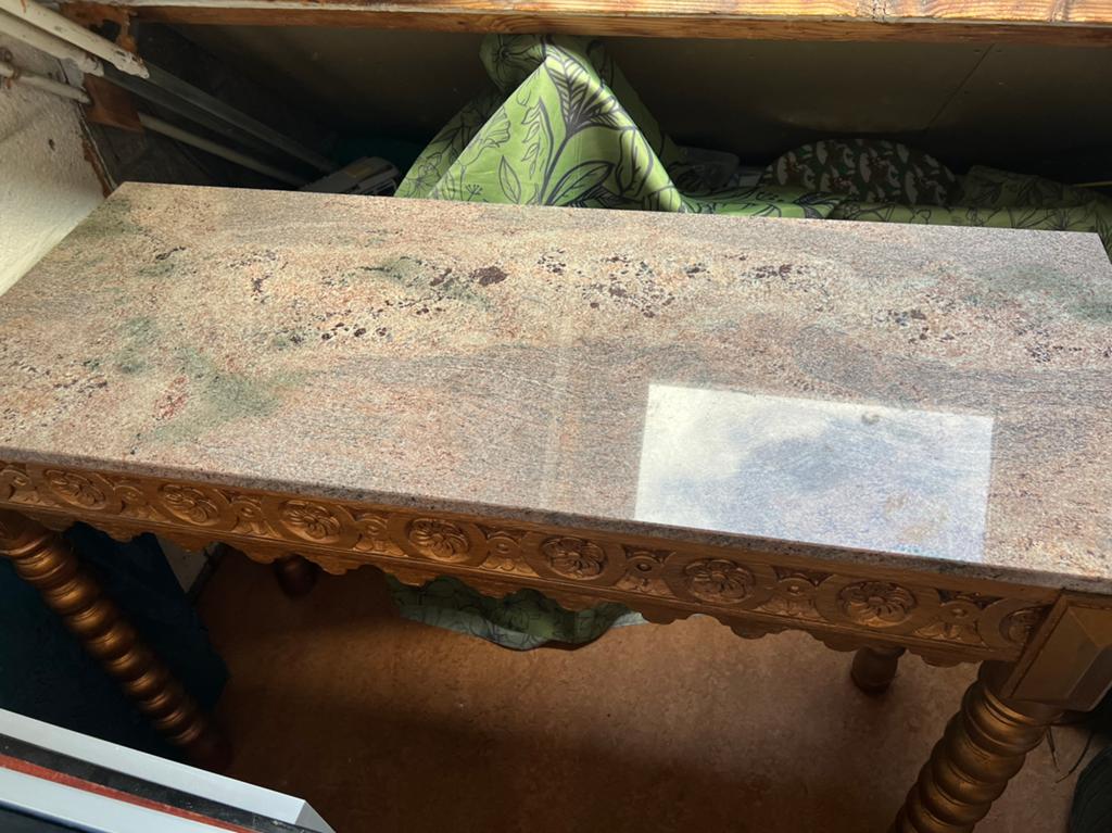 Antieke side tafel graniet, Ophalen of Verzenden