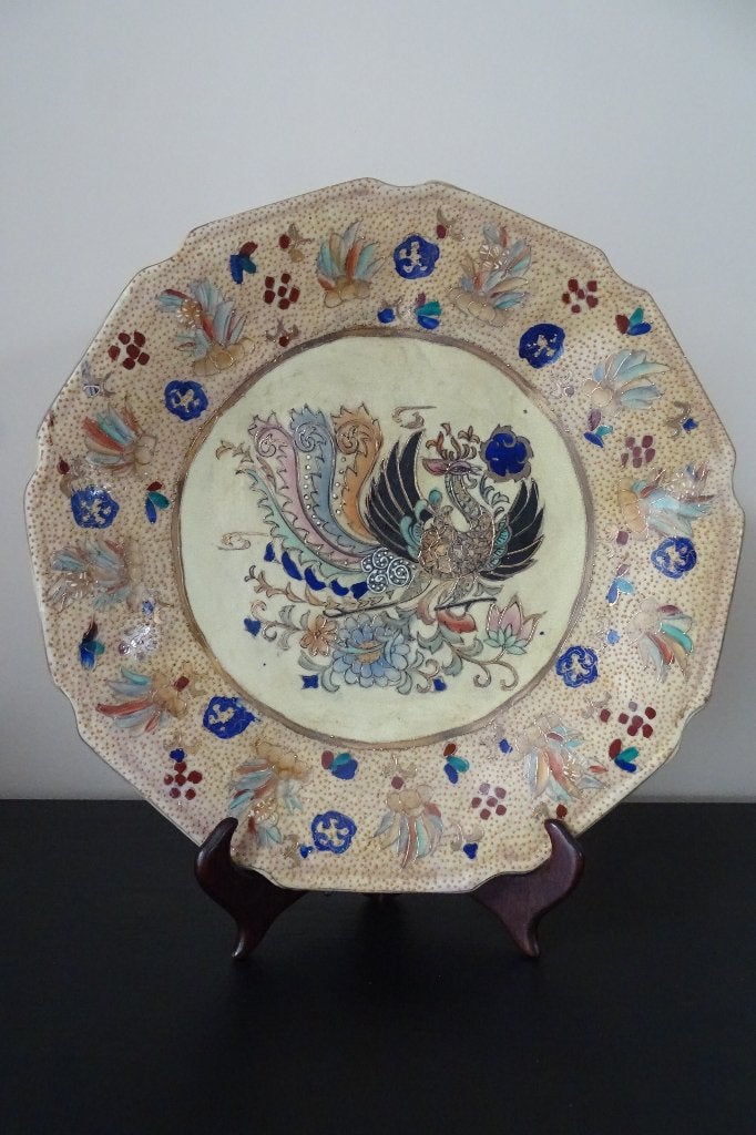 prachtig oud Japans Satsuma bord 32 cm, Ophalen of Verzenden