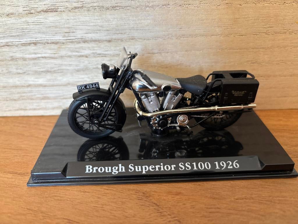 Brough Superior SS100 1926 Model Motorfiets, Overige merken, 1:50 of kleiner, Overige typen, Ophalen of Verzenden