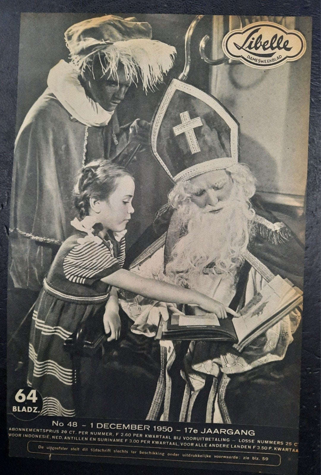 SINTERKLAAS VOORPLAAT LIBELLE 1950, Ophalen of Verzenden