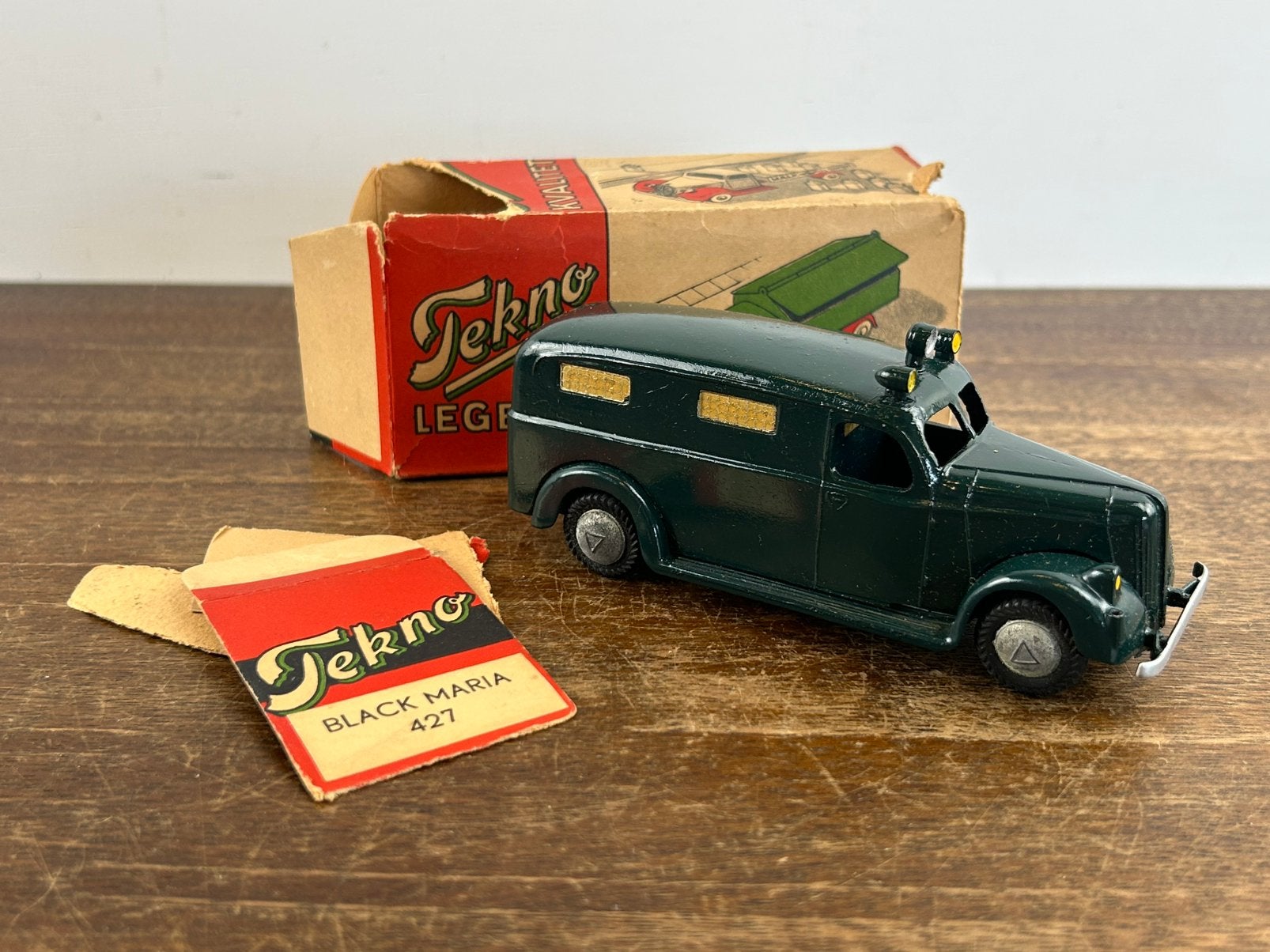 Tekno 427 Triangle Black Maria Police Van made in Denmark, Ophalen of Verzenden, Zo goed als nieuw, Auto, Tekno