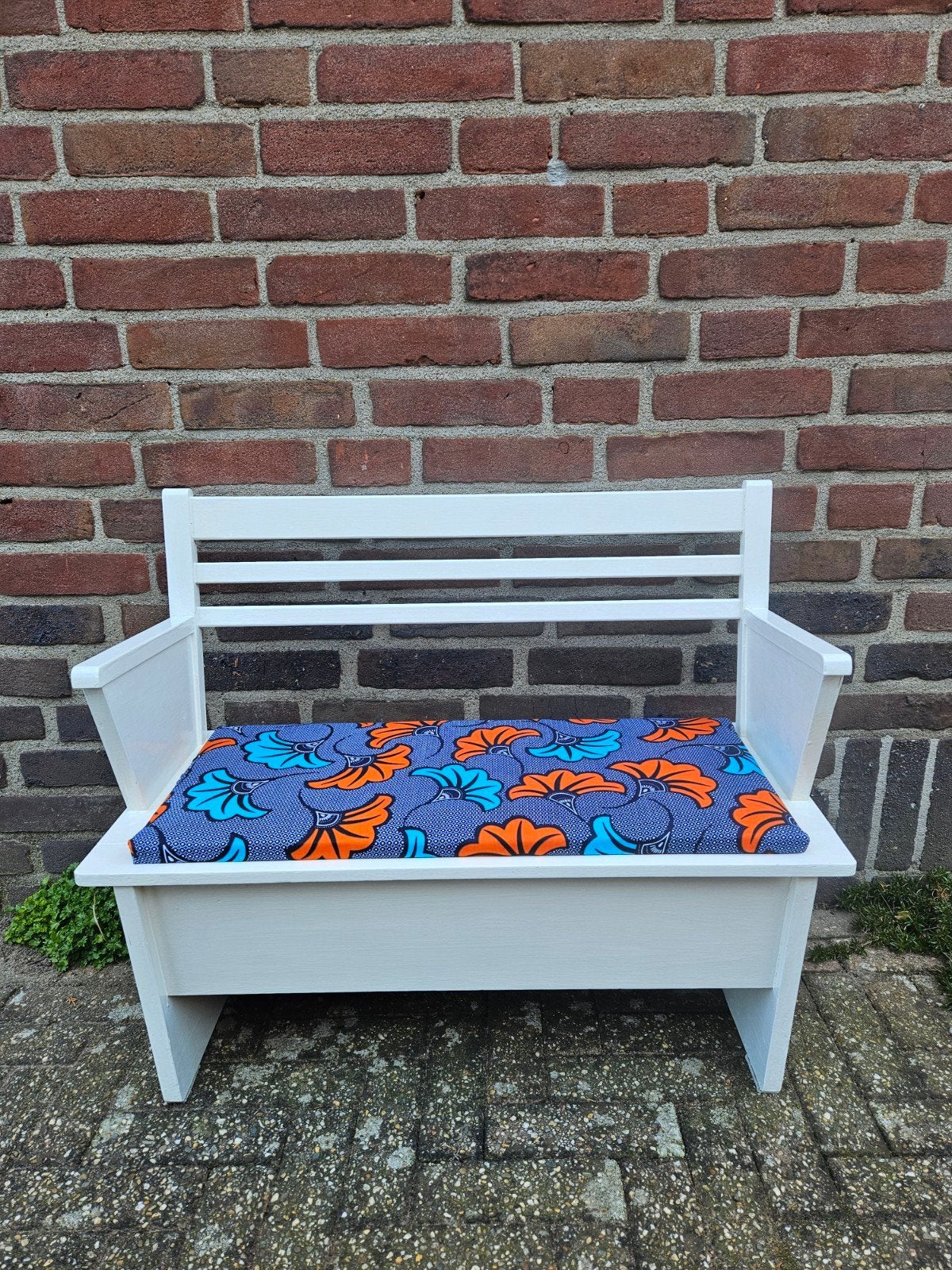 Vintage houten kinder klepbankje, Kinderen en Baby's, Kinderkamer | Tafels en Stoelen, Ophalen of Verzenden, Zo goed als nieuw