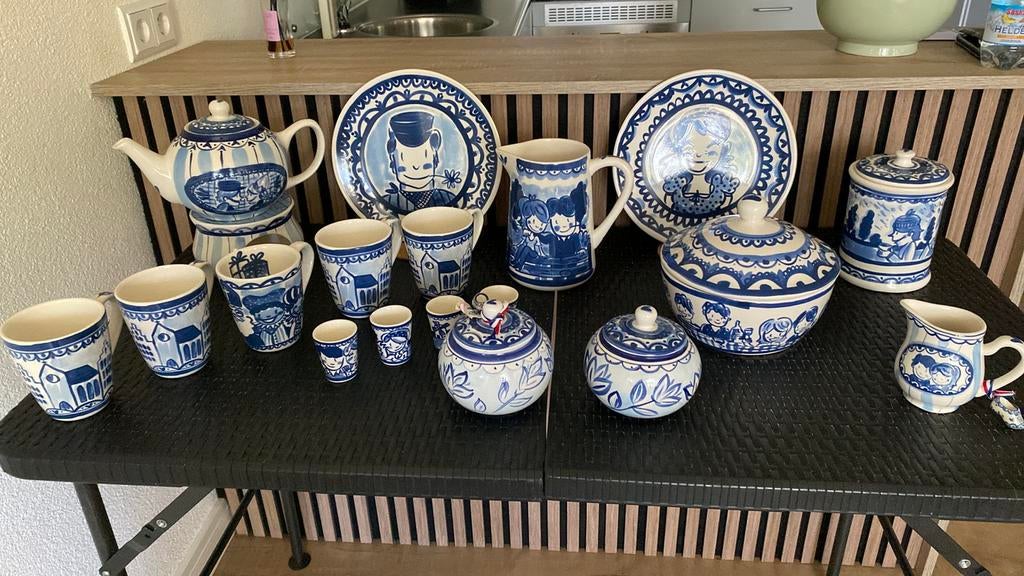 BLOND AMSTERDAM DELFS BLAUW SERVIES, Ophalen, Blond Amsterdam, Zo goed als nieuw, Bord(en)