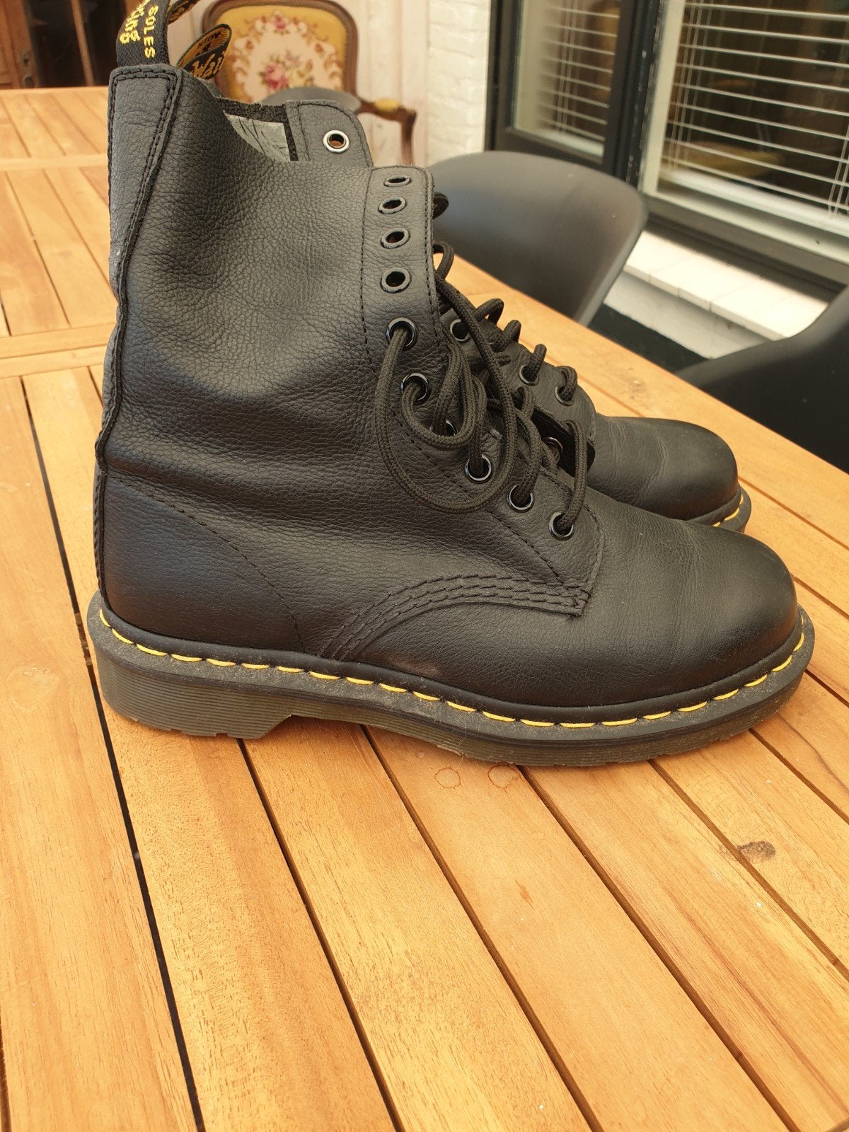 Dr. Martens 1460 Pascal Virginia Leer Zwart Maat 38, Kleding | Dames, Schoenen, Ophalen of Verzenden