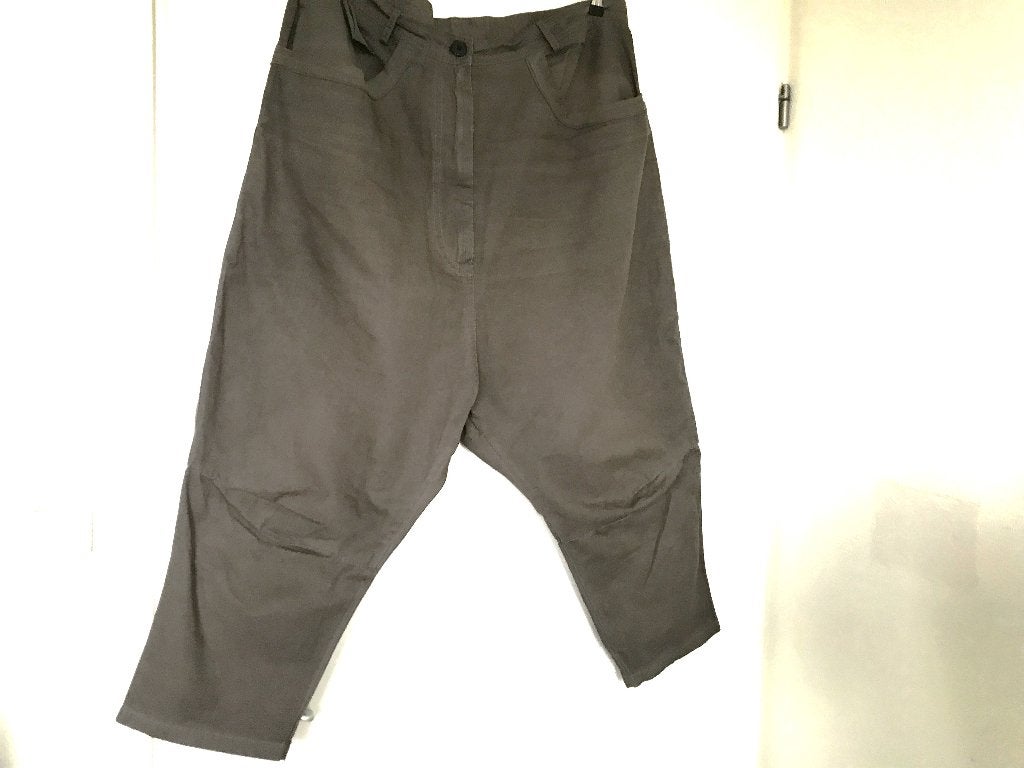 Rundholz broek khaki groen maat L katoen, Verzenden, Zo goed als nieuw, Overige kleuren, Lang