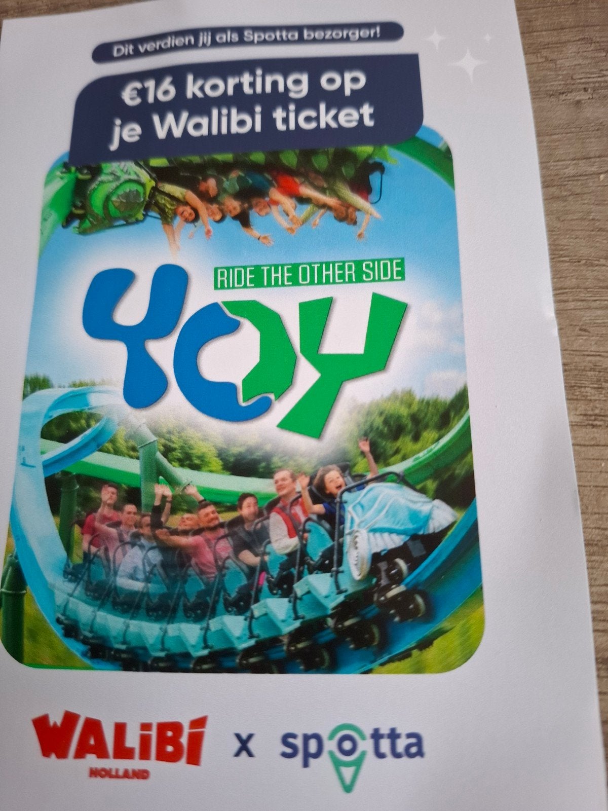 kortingsbon walibi, Tickets en Kaartjes, Drie personen of meer, Kortingskaart