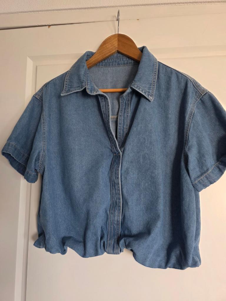 Denim 42, Ophalen of Verzenden, Zo goed als nieuw, Maat 42/44 (L), Blauw
