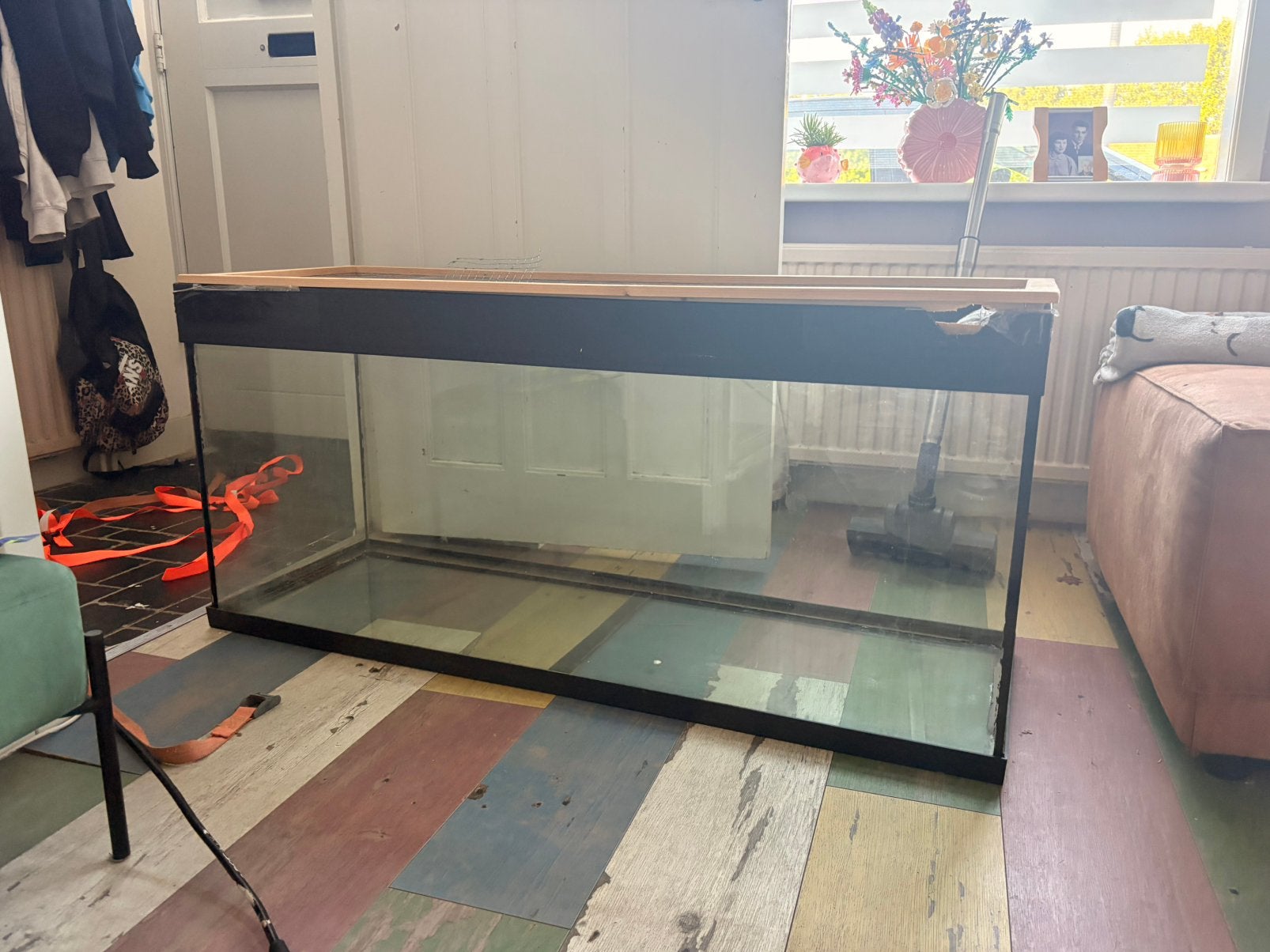 Glazen hamsterhok 120 cm, Dieren en Toebehoren, Ophalen, Minder dan 60 cm, 110 cm of meer, Gebruikt
