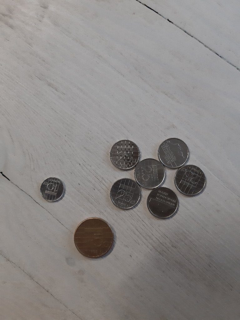 Nederlandse gulden munten: 10 cent 25 cent 5 gulden, Ophalen of Verzenden, Koningin Beatrix, Euro's, Losse munt
