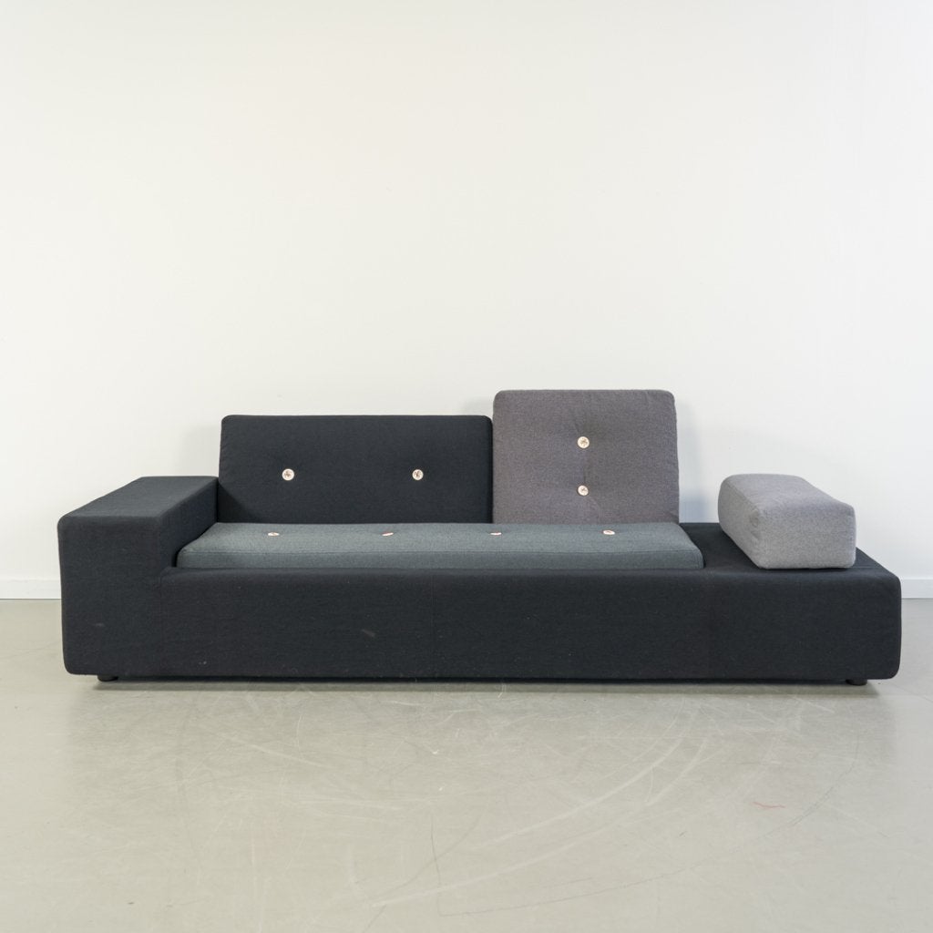 1x Vitra Hella Jongerius Poldersofa XS - Antraciet Mix, Huis en Inrichting, Niet ingevuld, Niet ingevuld, Driepersoons, 75 tot 100 cm