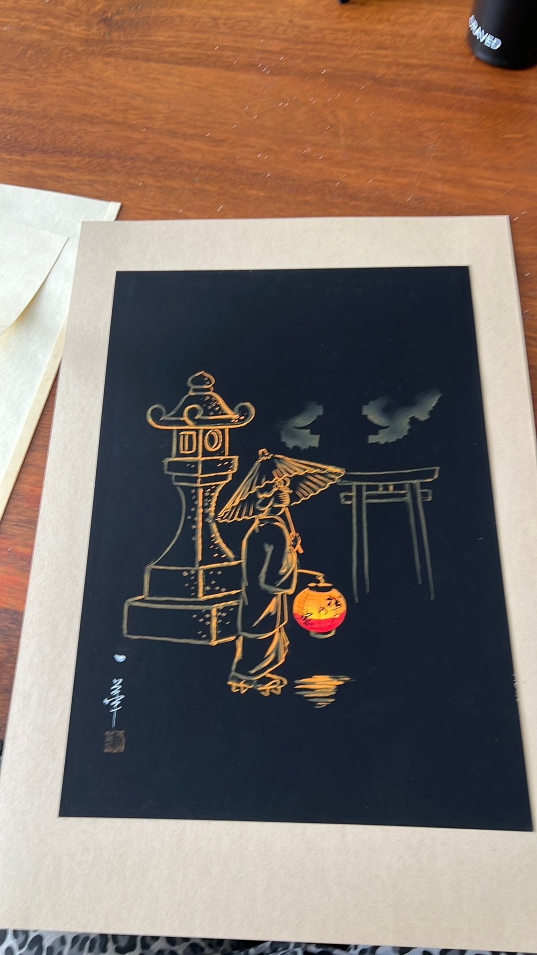 Japanse tekening (techniek voor mij onbekend), Ophalen of Verzenden