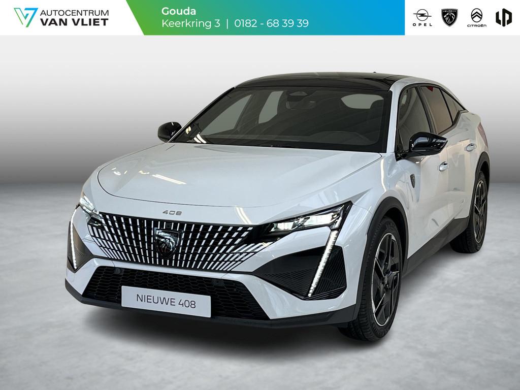 Peugeot 408 1.2 Hybrid 145 e-DCS6 GT Bekleding Alcantara/kun, 145 pk, 1199 cc, Met garantie (alle), Wit