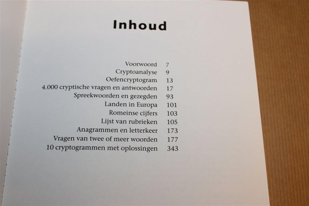 Alles over Cryptogrammen — P. Hartog — Voor Beginners, Ophalen of Verzenden, 500 t/m 1500 stukjes, Zo goed als nieuw