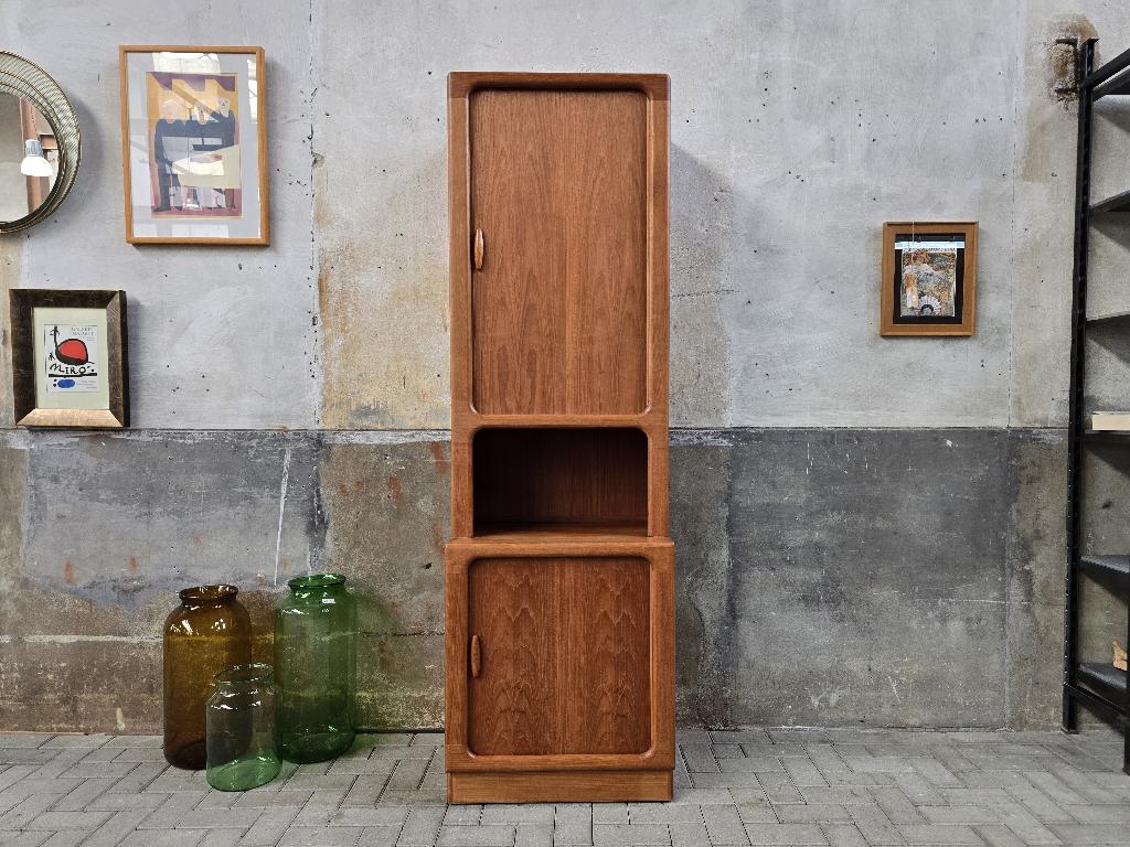 Jaren 80 Dyrlund Deens Design Dichte Wand Kast Teak Vintage, Grenenhout, 200 cm of meer, Ophalen of Verzenden, Minder dan 150 cm