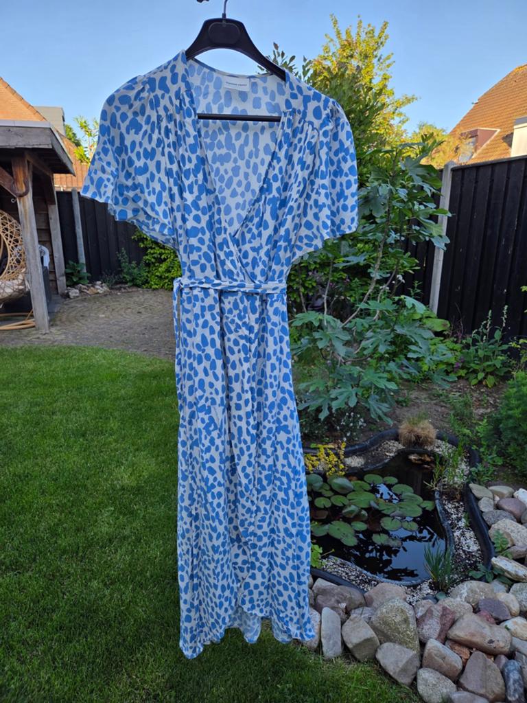 Fabienne Chapot jurk met blauwe luipaardprint, Ophalen of Verzenden