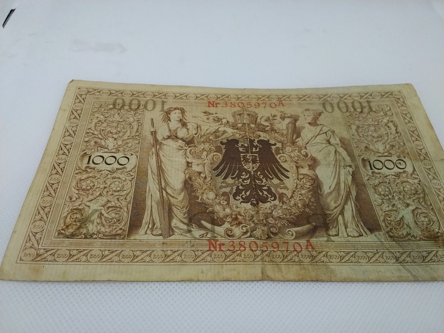 Zeldzaam 1000 Mark biljet uit 1910 - Duitse Reichsbanknote, Ophalen of Verzenden, Duitsland, Los biljet
