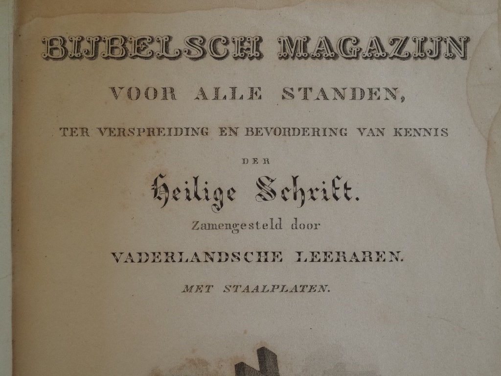 bijbelsch magazijn voor alle standen uit 1842 en 1844, Ophalen of Verzenden