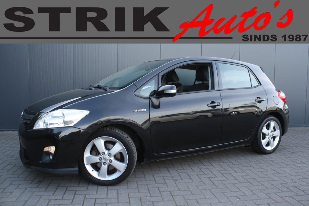 Toyota Auris 1.8 Full Hybrid Executive CAMERA - NAVIGATIE, Auto's, Euro 5, Gebruikt, 4 cilinders, Zwart