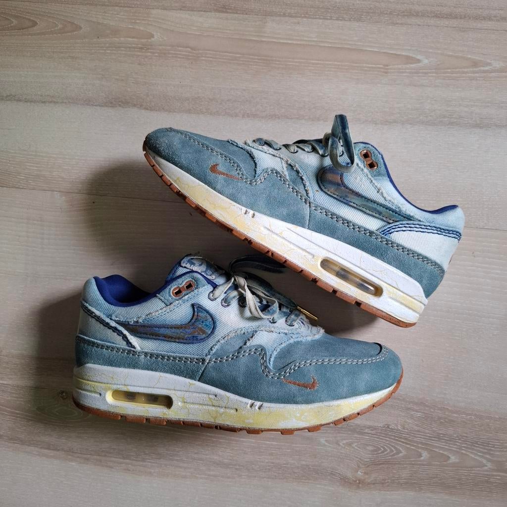 Nike Air Max 1 'Denim' - Gedragen, geen OG box, Nike, Sneakers of Gympen, Gedragen, Verzenden