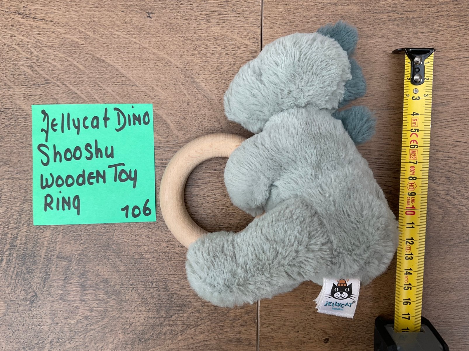 Nieuwe JELLYCAT shooshu Dino wooden ring. RETIRED, Kinderen en Baby's, Ophalen, Nieuw, Overige typen