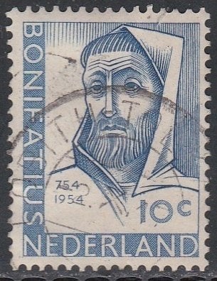Nederland 1954 646 Bonifatius, Gest  Lobith-Tolkamer, Ophalen of Verzenden, Na 1940, Gestempeld