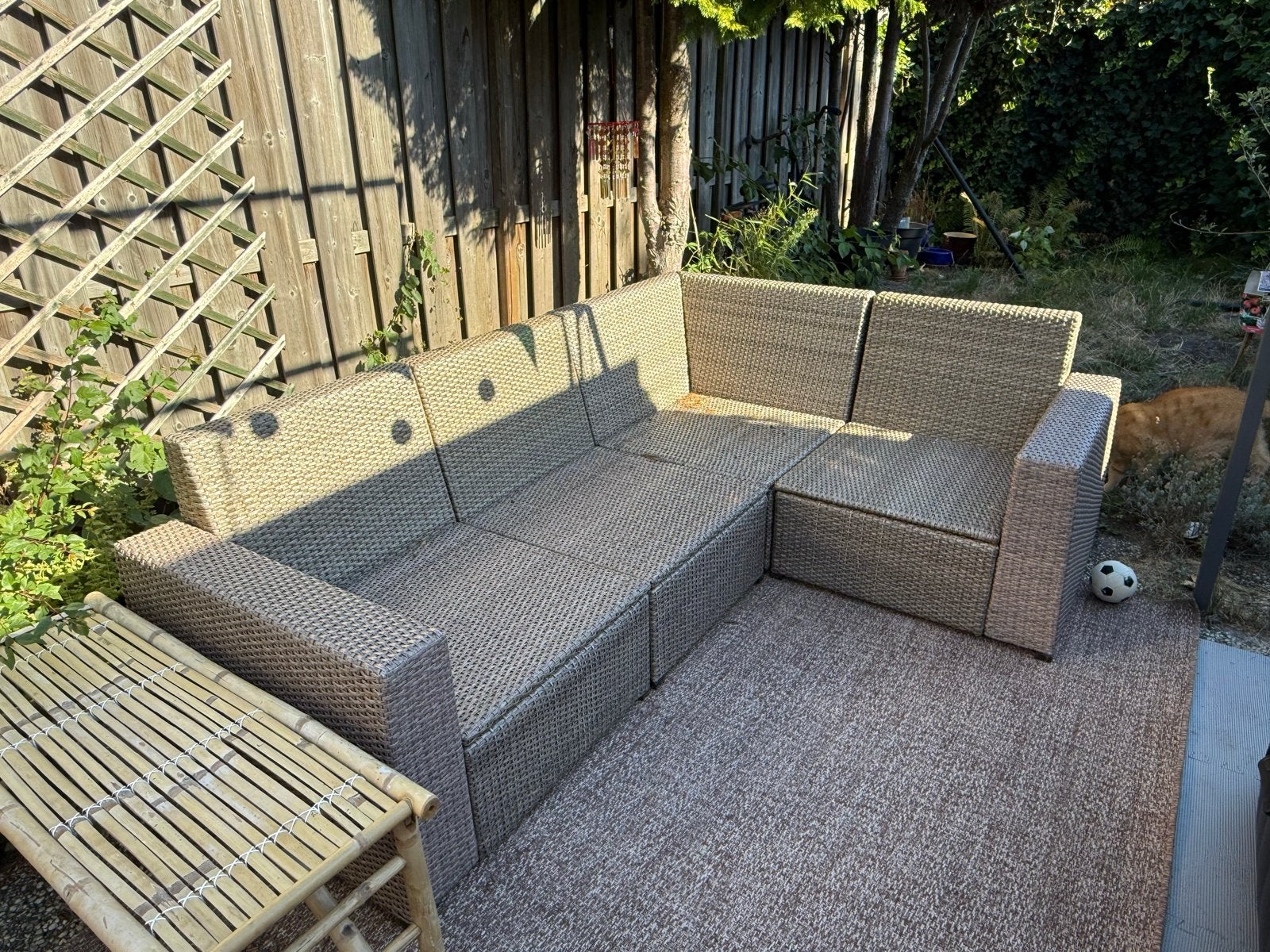 Ikea loungeset bank met kussens, Ophalen, 5 zitplaatsen, Gebruikt, Loungeset