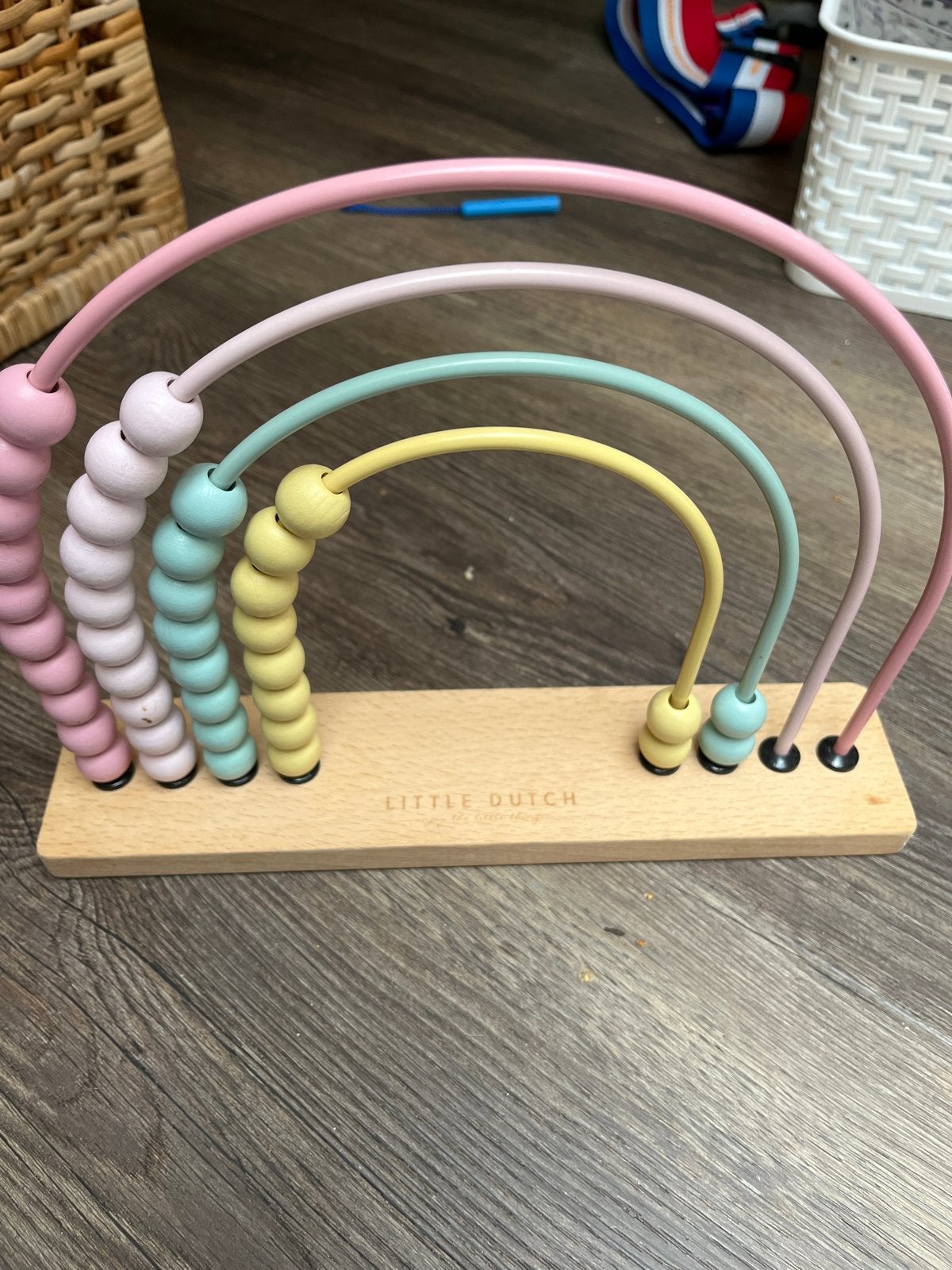 Little Dutch Houten Telraam Regenboog Pastel, Ophalen, Zo goed als nieuw, Rekenen