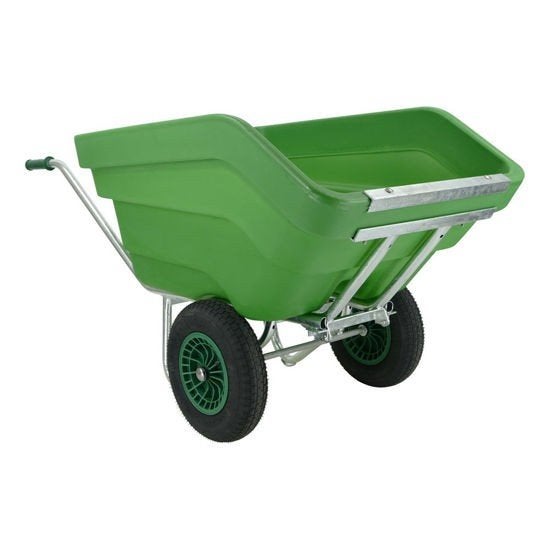 KIEP Kruiwagen Fort F&S, 300L Groen, 2 luchtwiel