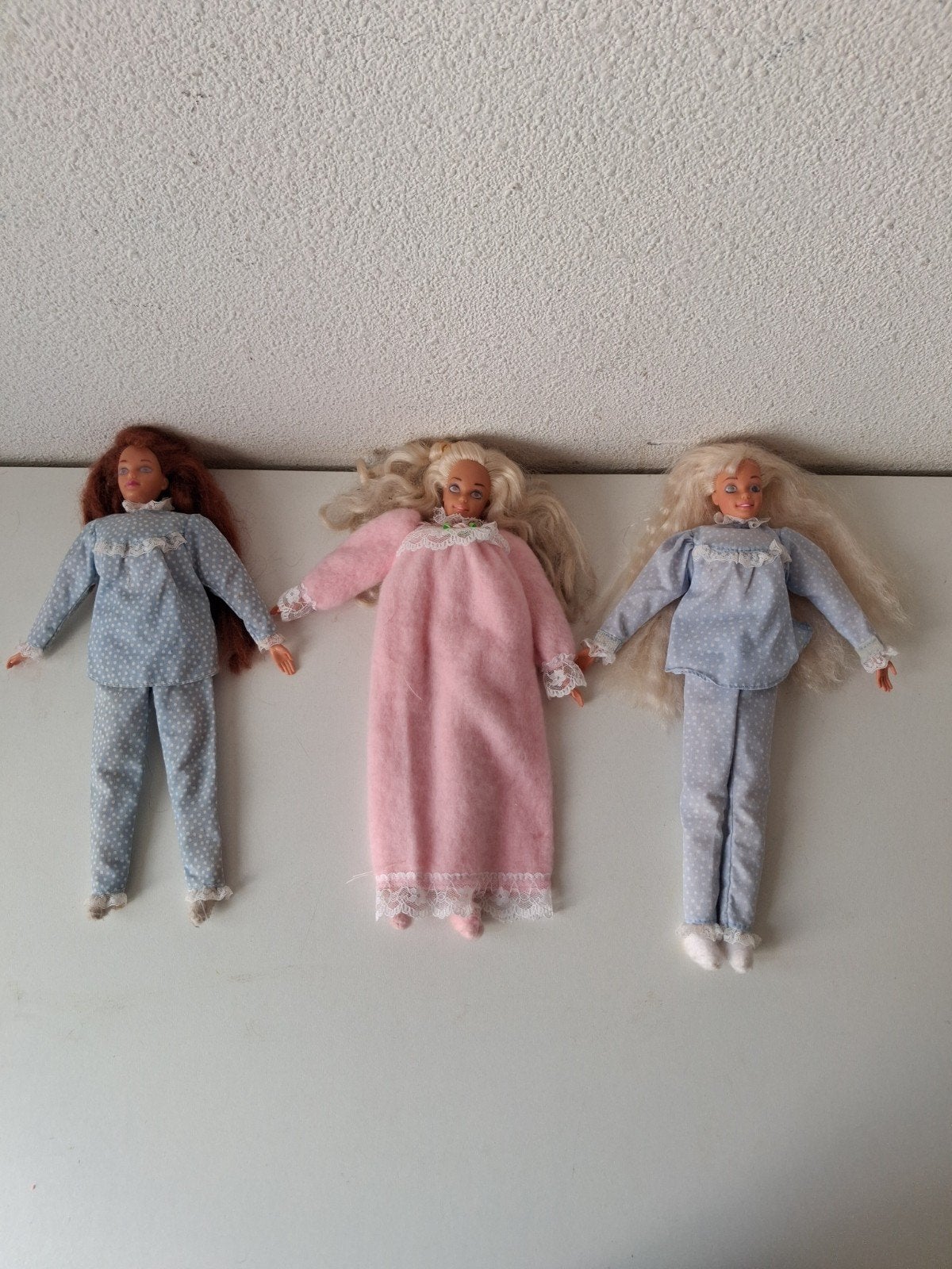 3 Slaap Barbies in pyjama en nachtjapon, Ophalen, Gebruikt, Barbie
