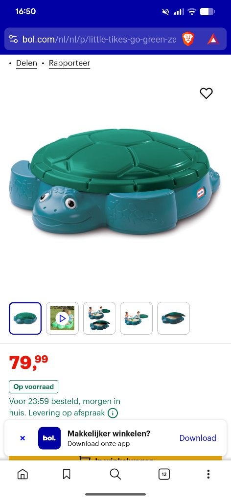 Zandbak schildpad, Ophalen, Gebruikt