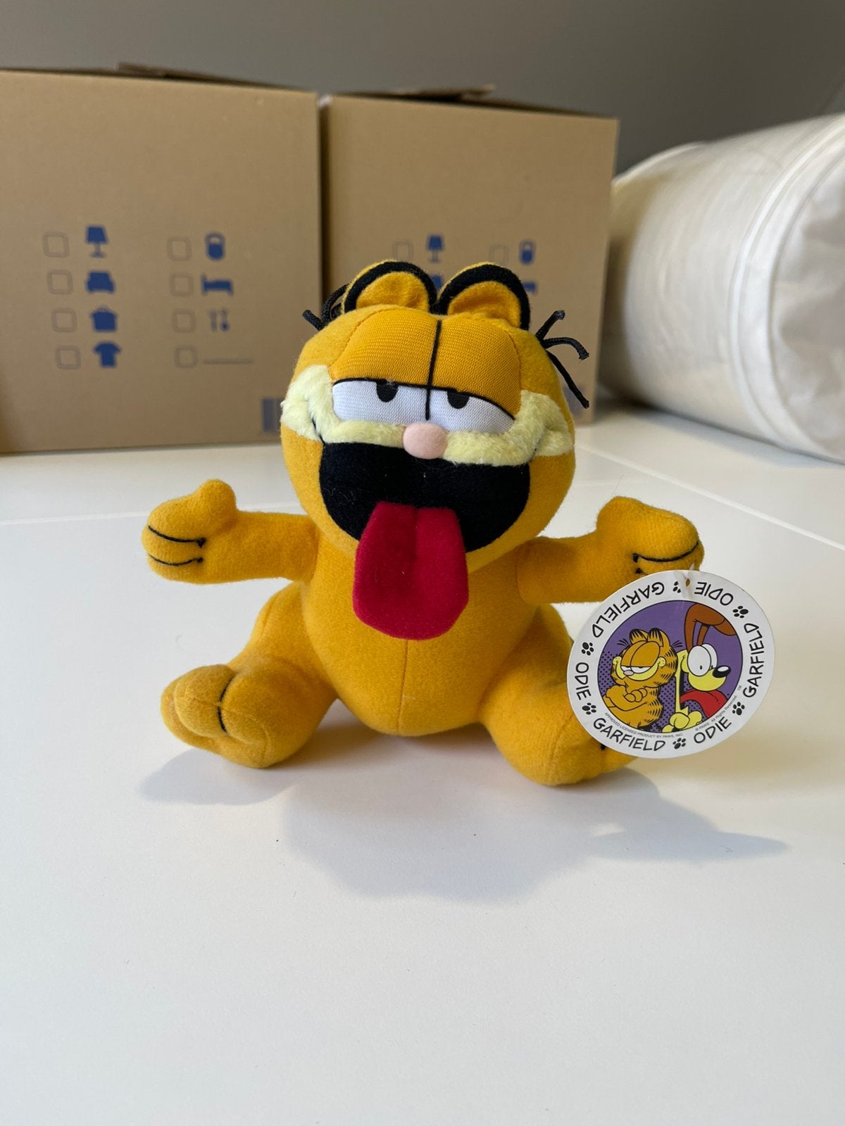 Garfield van vilt gemaakt 18 cm, Overige karakters, Ophalen of Verzenden, Zo goed als nieuw, Kat