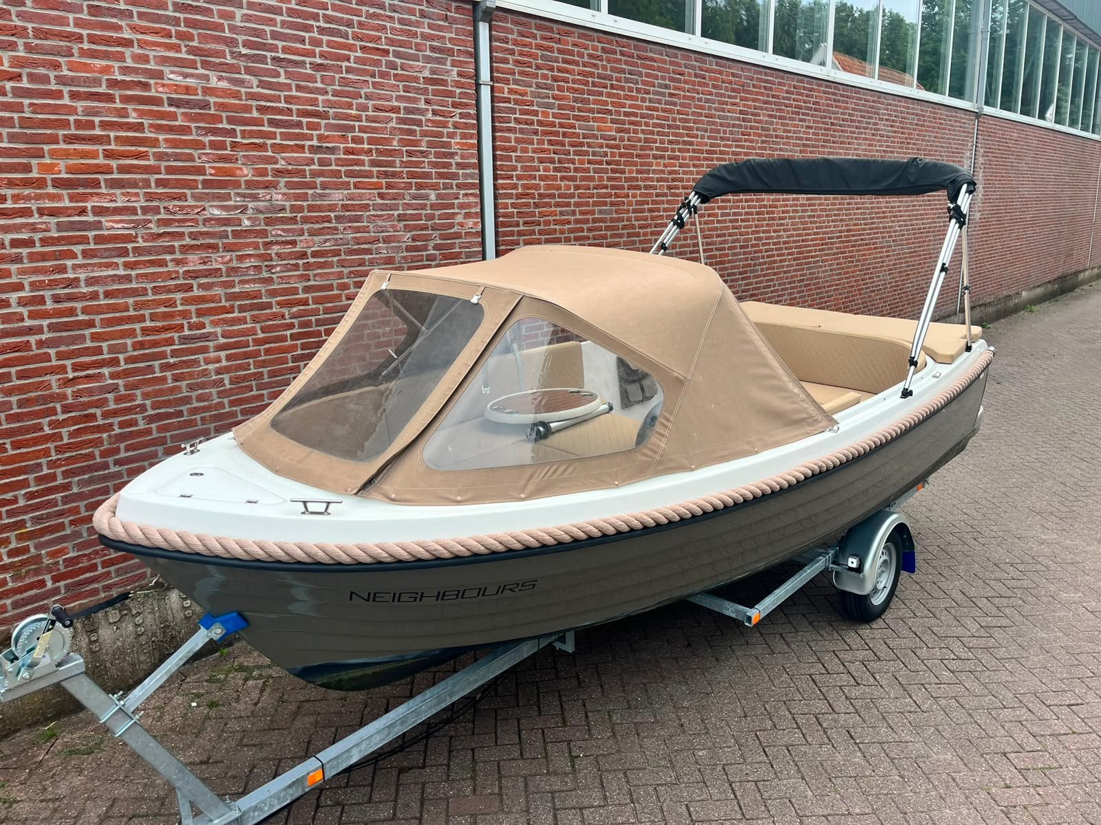 Maassloep 570 Honda 20pk 4takt full opties! Occasion!, Watersport en Boten, Sloepen, Ophalen, Zo goed als nieuw, Maassloep, Elektrische start