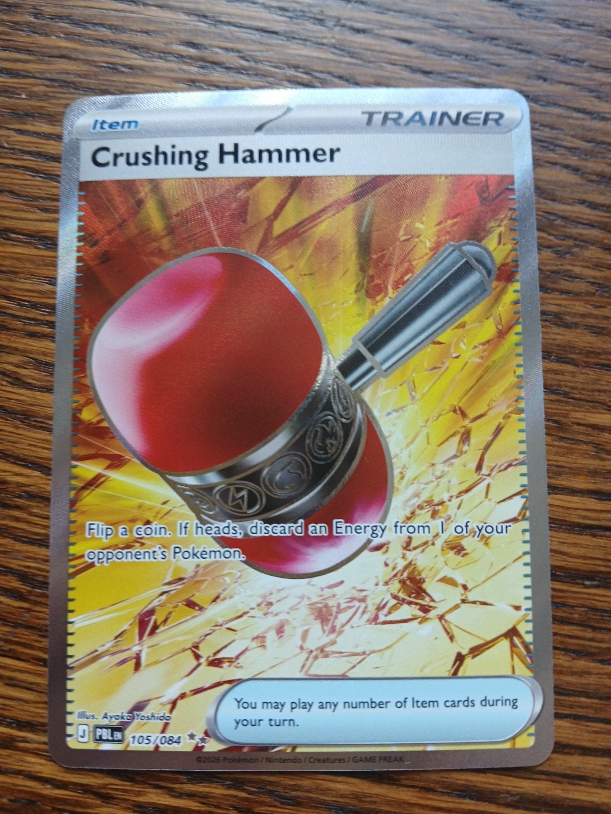 Crushing hammer Pokémon kaart, Ophalen of Verzenden, Speelkaart(en)