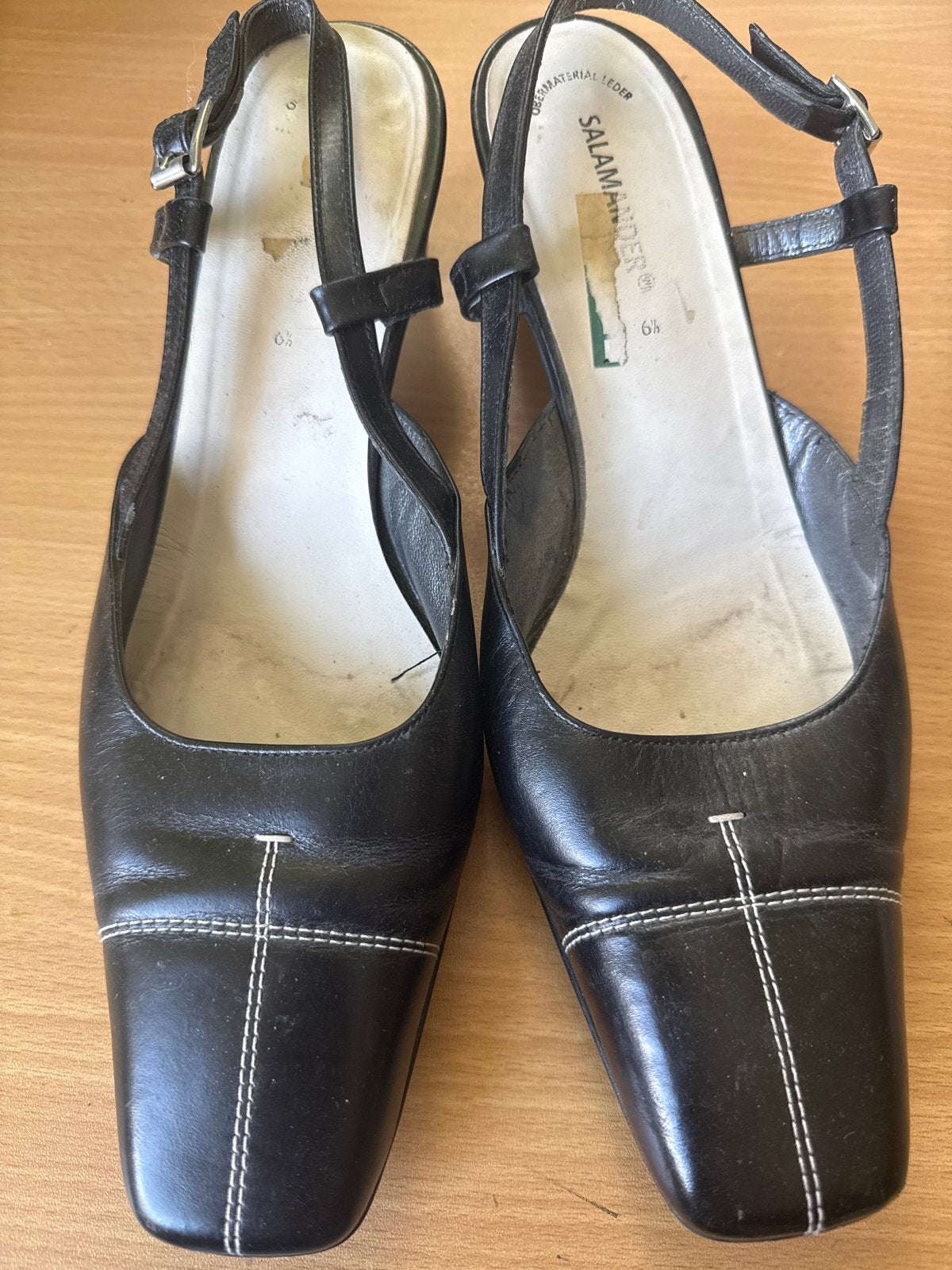 Salamander zwarte slingback pumps - Maat 6.5, Kleding | Dames, Ophalen of Verzenden, Zo goed als nieuw, Zwart, Pumps