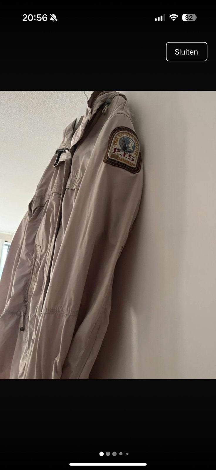 Parajumpers windbreaker, Ophalen of Verzenden, Zo goed als nieuw, Maat 42/44 (L), Beige