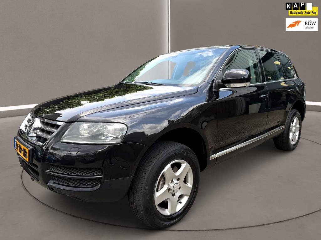 Volkswagen Touareg 3.0 TDI 224 Pk Automaat Airco Navi Leer X, Automaat, Gebruikt, Zwart, Bedrijf