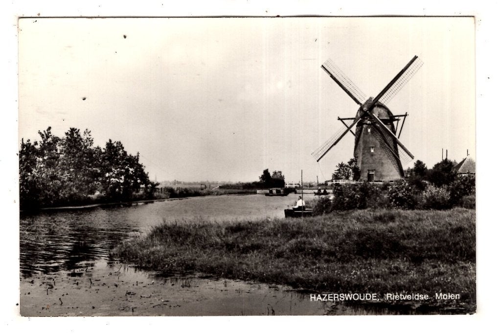 Hazerwoude Rietveld Molen, Ophalen of Verzenden, 1940 tot 1960, Ongelopen, Zuid-Holland