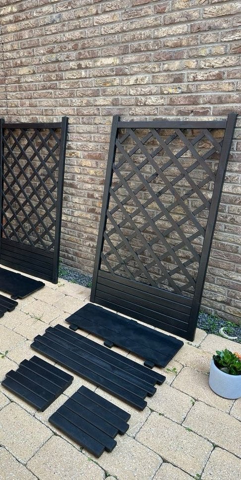 1x Bloembak met trelly hout 142x80, Tuin en Terras, Ophalen, 1 tot 2 meter, Minder dan 3 meter, Zo goed als nieuw