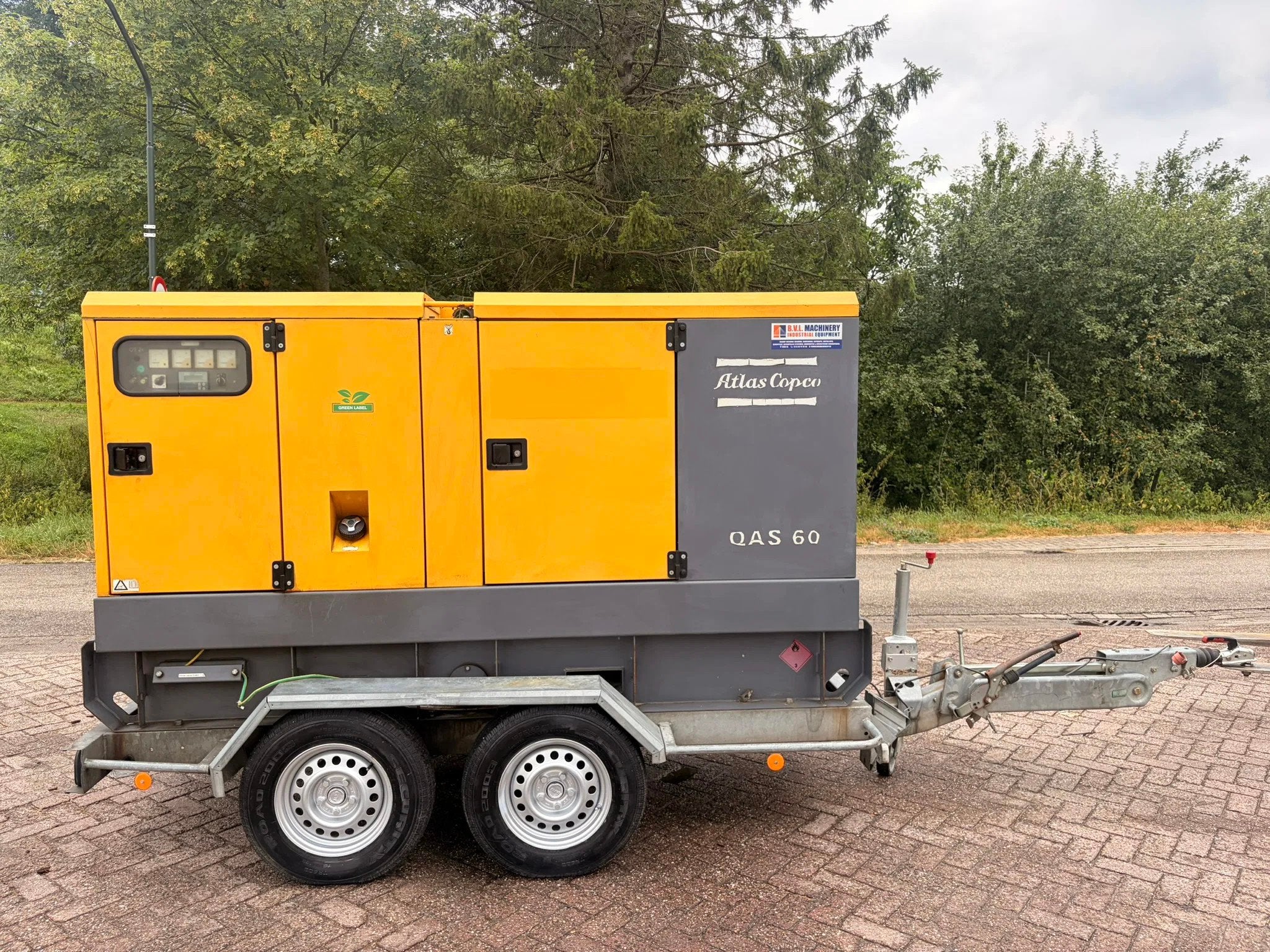 Atlas-Copco QAS 60 kVA Leroy Somer aggregaat generatorset