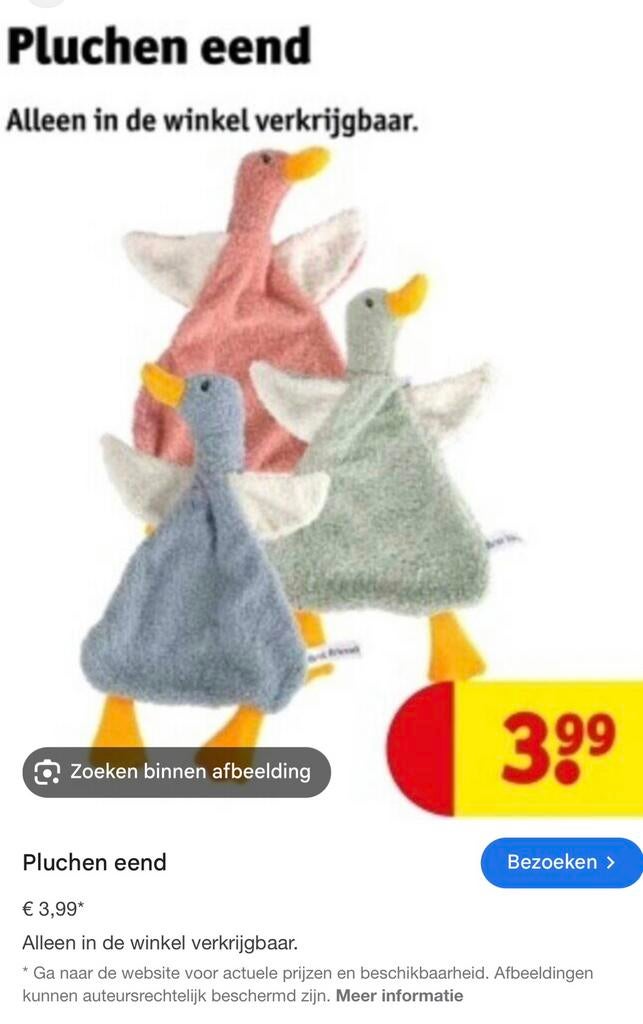 GEZOCHT - groene eend Kruidvat, Ophalen, Zo goed als nieuw