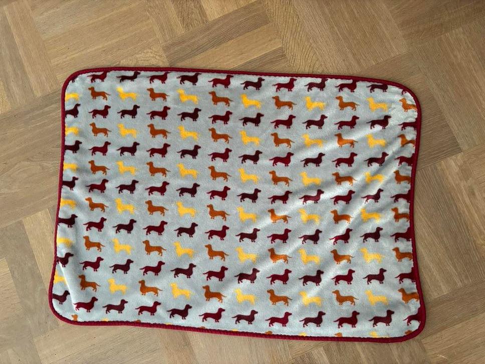 Fleece deken teckel incl gratis Takkie knuffel, Ophalen of Verzenden, Zo goed als nieuw