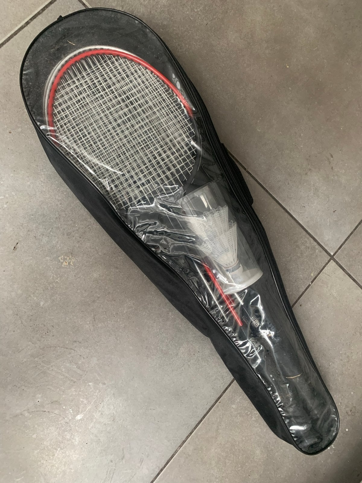 Crivit Badminton 4 racket set met shuttles, Sport en Fitness, Ophalen, Gebruikt, Racket(s)